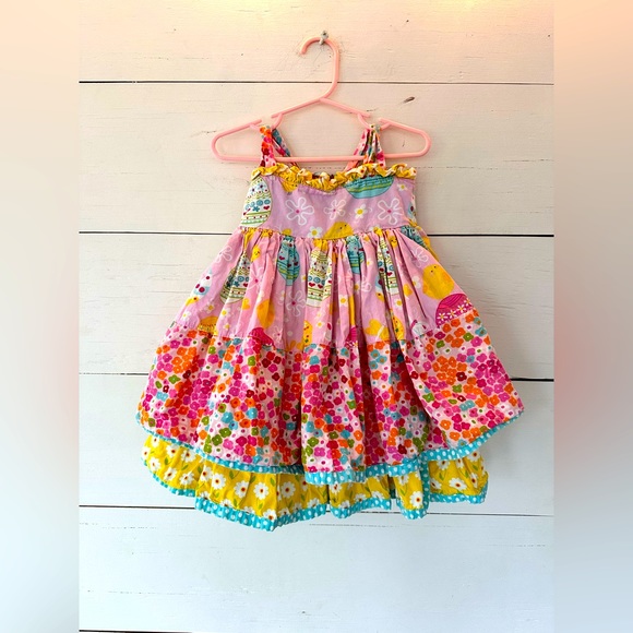 Jelly the Pug Easter Ruffle Dress - 3T - Picture 3 of 6